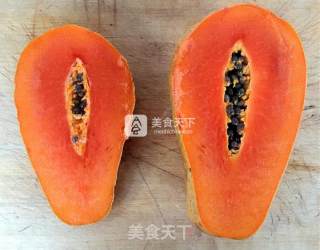 木瓜牛奶西米露的做法步骤：2