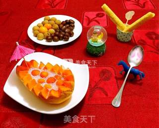 木瓜牛奶西米露的做法步骤：21