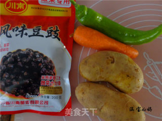青椒豆豉土豆丝的做法步骤：1