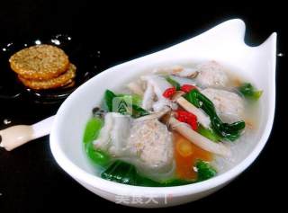 美味养生——生氽肉丸粉丝汤的做法步骤：14