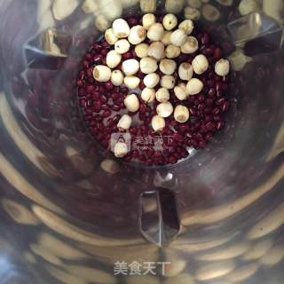 红豆莲子豆浆的做法步骤：4