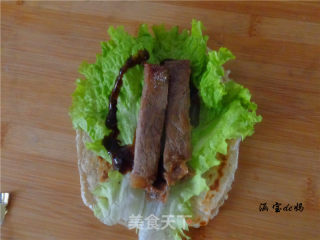 飞饼卷牛排的做法步骤：8