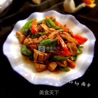 双椒炒腰花的做法步骤：12