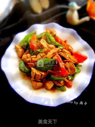 双椒炒腰花的做法步骤：13