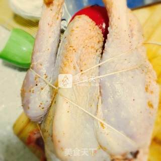 五彩缤纷烤鸡的做法步骤：8