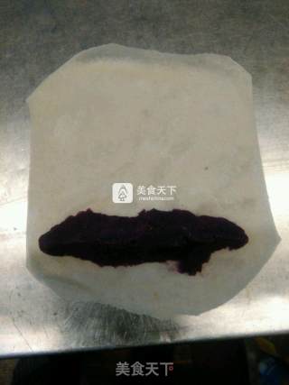 香酥紫薯卷的做法步骤：2