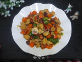 尖椒三色鸡丁的做法步骤：8