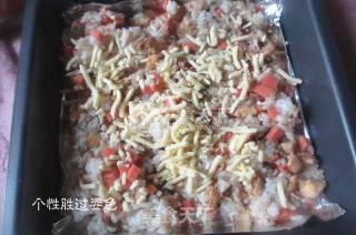 香菇鸡肉焗饭的做法步骤：11