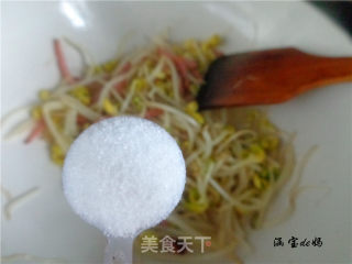 火腿炒豆芽的做法步骤：6