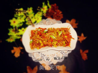 火腿炒豆芽的做法步骤：9
