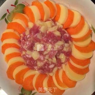 蒸蒸日上（肉糜玉子豆腐蒸）的做法步骤：5