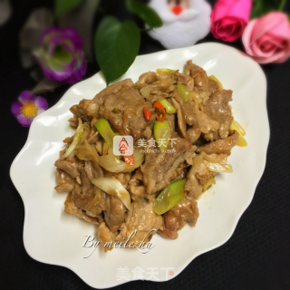 大葱爆肉片的做法步骤：9