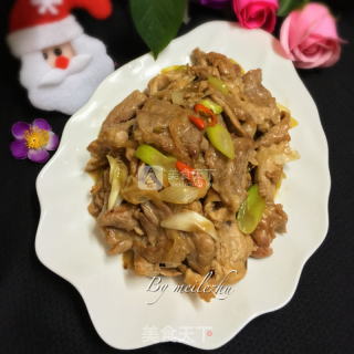 大葱爆肉片的做法步骤：10