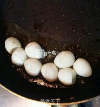 香煎鹌鹑蛋的做法步骤：2