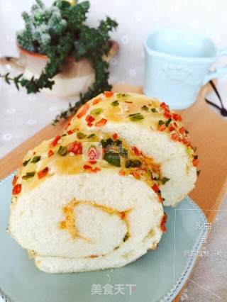 香葱肉松面包卷的做法步骤：14