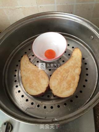 双味焗番薯的做法步骤：1