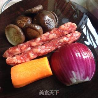 南瓜腊味饭的做法步骤：2