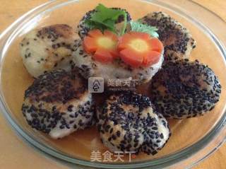 糯米芝麻饼的做法步骤：5