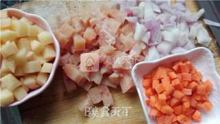 咖哩鸡肉饭的做法步骤：1