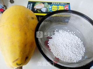 清爽饮品——椰汁木瓜西米露的做法步骤：1