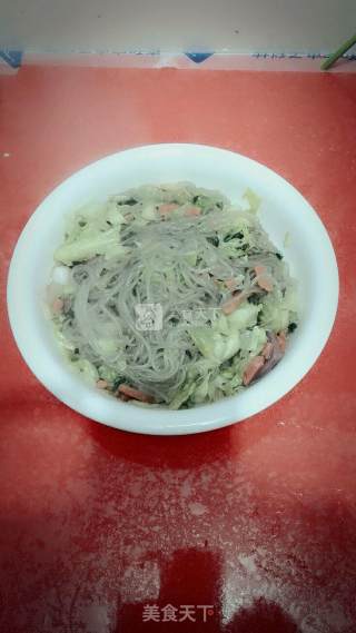 卷心菜炒粉丝的做法步骤：5