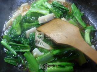 雷笋烧天菜芯的做法步骤：11