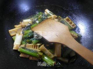 雷笋烧天菜芯的做法步骤：12