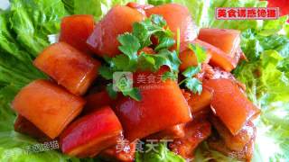 电压力锅蒸版红烧肉的做法步骤：13