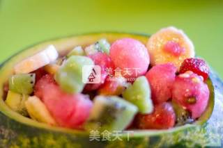 如何制作不用盘子的水果沙拉的做法步骤：7