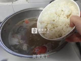 青菜龙虾泡饭粥的做法步骤：6