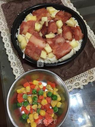 #一人食#清爽的夏威夷风情披萨的做法步骤：6