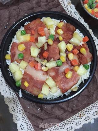#一人食#清爽的夏威夷风情披萨的做法步骤：7