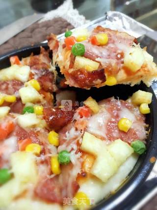 #一人食#清爽的夏威夷风情披萨的做法步骤：11