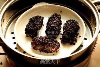 黑米蒸排骨的做法步骤：7