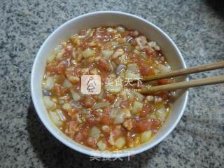 鸡蛋乌贼蒸肉末的做法步骤：7