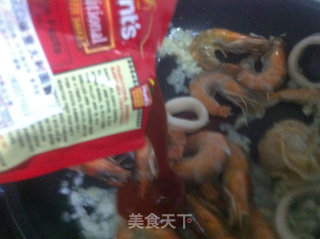 茄汁海鲜意面的做法步骤：4
