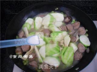 牛肉丸杂菜锅的做法步骤：17