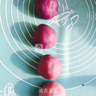 紫薯玫瑰花环馒头的做法步骤：8