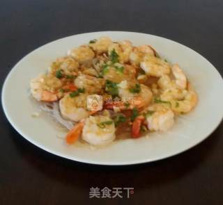 大虾靠粉丝的做法步骤：10