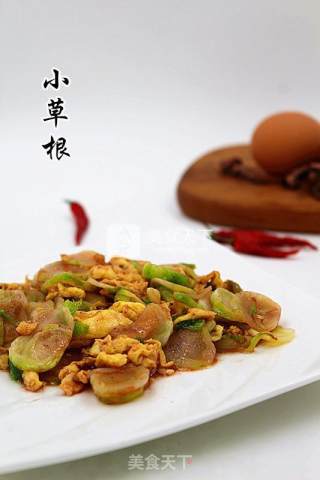 腐乳耳菜炒鸡蛋的做法步骤：10
