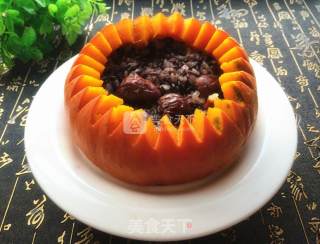 南瓜糯米饭的做法步骤：7