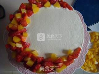 水果花环蛋糕的做法步骤：7