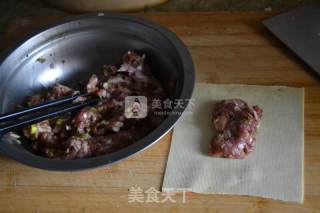 豆皮卷肉的做法步骤：2