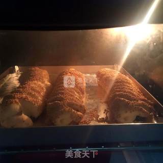 麦穗豆沙面包的做法步骤：17