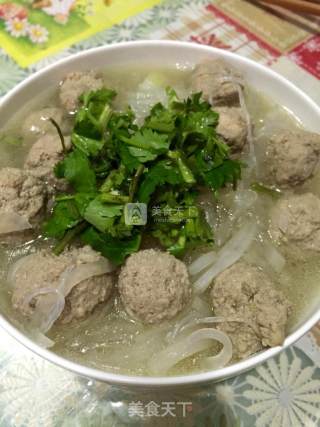 暖心萝卜丸子汤的做法步骤：19