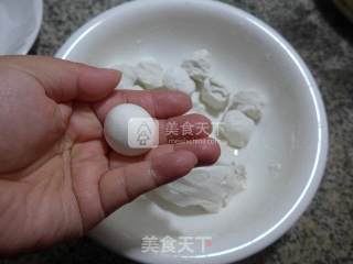 油菜蕻鸡蛋煮汤圆的做法步骤：5