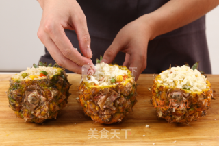菠萝什锦焗饭的做法步骤：7