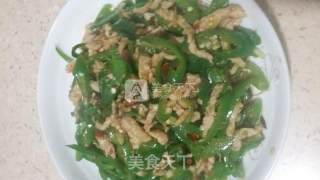 青椒炒肉丝的做法步骤：5