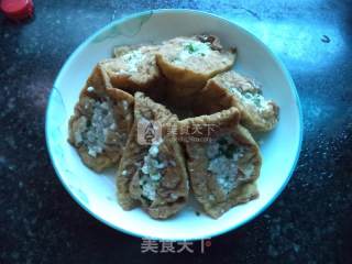 酿三角豆腐的做法步骤：8