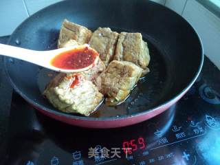 煎三角豆腐酿肉的做法步骤：5